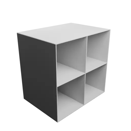 Small parts organizer with 4 drawers 100×100×150 mm STL file, thickness: 2 mm