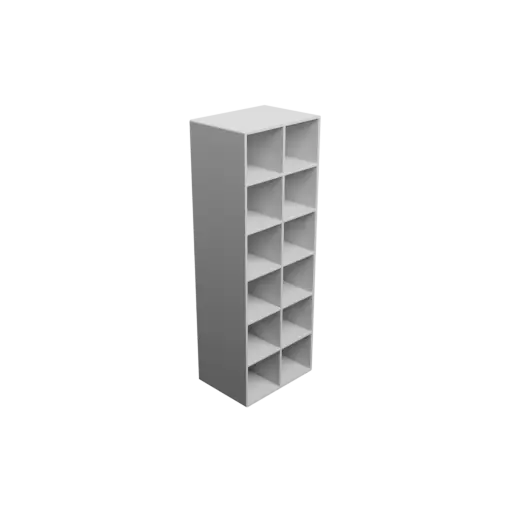 Small parts organizer with 12 drawers 50×50×80 mm STL file, thickness: 3 mm