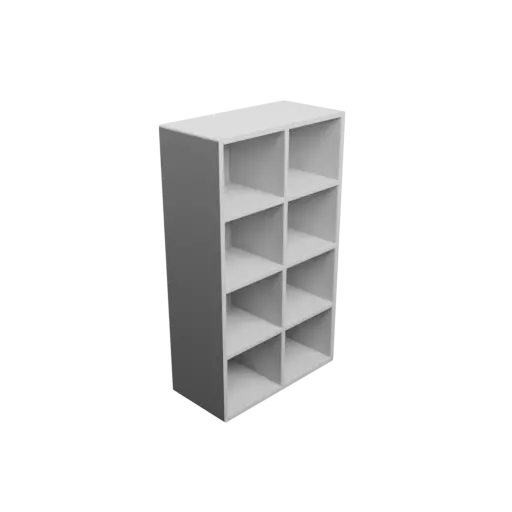 Small parts organizer with 8 drawers 50×45×50 mm STL 3D file, thickness: 4 mm