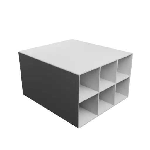 Small parts organizer with 6 drawers 40×40×150 mm STL file, thickness: 2 mm