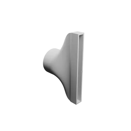 Round-to-Rectangular Tube Adapter STL 3D file ⌀70 mm to 15×180 mm, thickness 3 mm