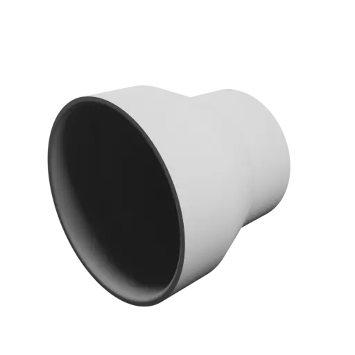 Tube adapter STL file ⌀ 82–63 mm (Length: 75 mm)
