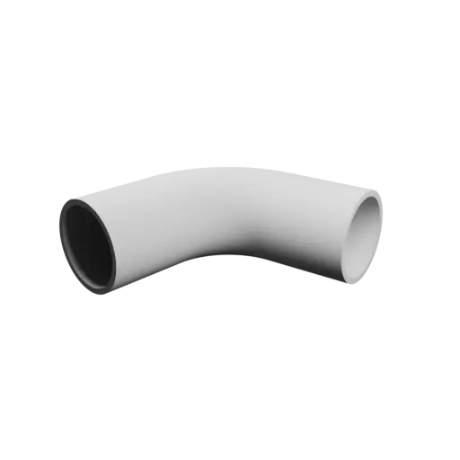 Pipe elbow STL file 80° ⌀OD: 48.3 mm ⌀ID: 42.1 mm thickness: 3.1 mm