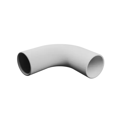 Pipe elbow STL file 100° ⌀OD: 57.2 mm ⌀ID: 49.2 mm thickness: 4 mm