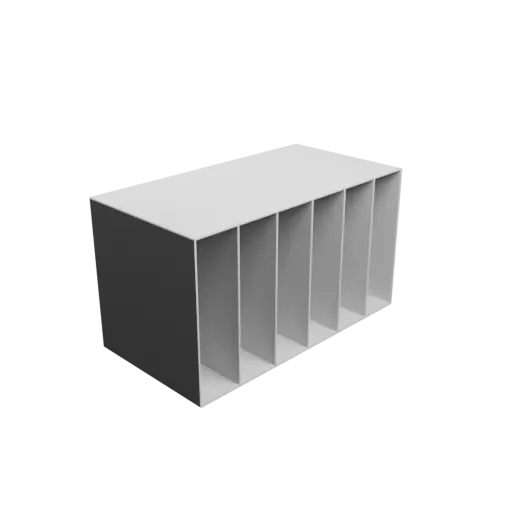 Small parts organizer with 6 drawers 40×150×140 mm STL file, thickness: 2 mm