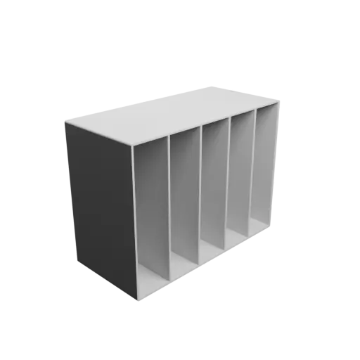 Small parts organizer with 5 drawers 30×130×80 mm STL file, thickness: 2 mm