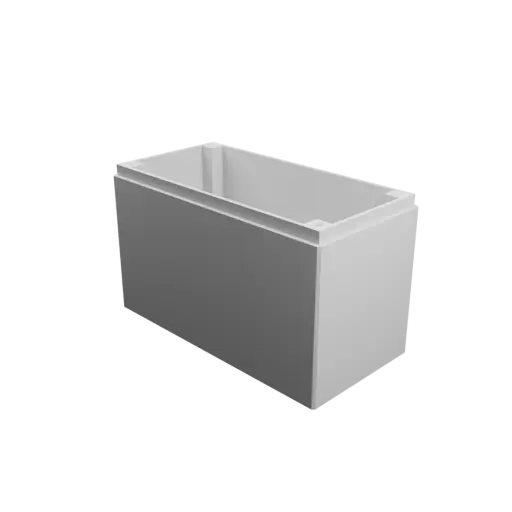 Enclosure with screw-mounted lid STL file: 120×60×75 mm (with ventilation on the lid and under the enclosure)