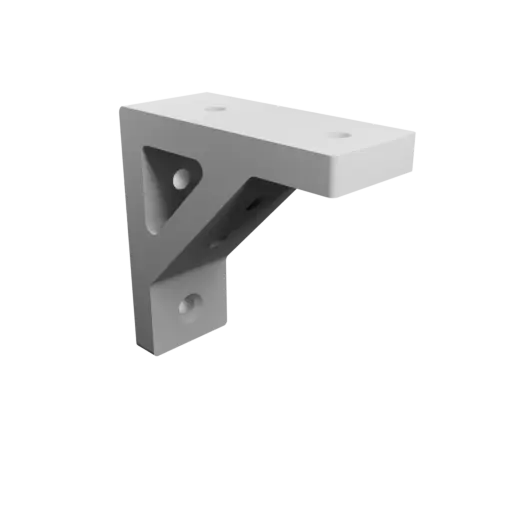 L-bracket 100×100 mm STL file, thickness 12 mm, hole diameter 8 mm