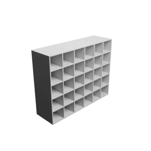 Small parts organizer with 30 drawers 55×55×110 mm STL file, thickness: 4 mm