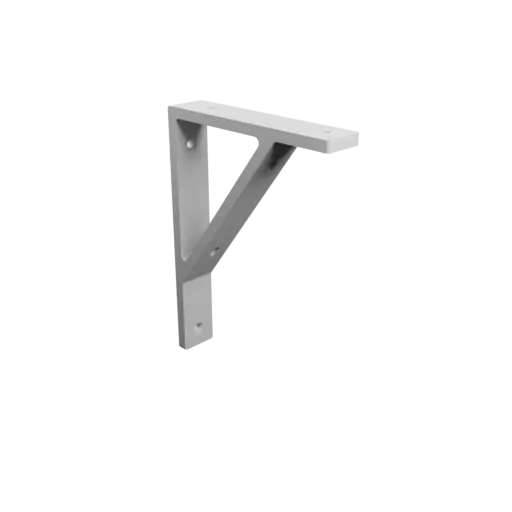 L-bracket 150×200 mm STL file, thickness 8 mm, hole diameter 6 mm