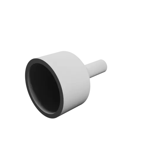 Tube adapter STL file ⌀ 26–7 mm (Length: 39 mm)
