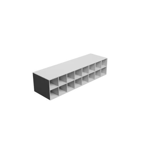 Small parts organizer with 16 drawers 30×30×80 mm STL file, thickness: 2 mm