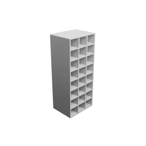 Small parts organizer with 24 drawers 30×30×90 mm STL file, thickness: 4 mm