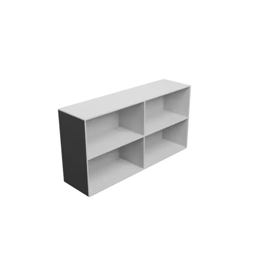 Small parts organizer with 4 drawers 100×50×50 mm STL 3D file, thickness: 2 mm