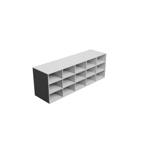 Small parts organizer with 15 drawers 70×40×100 mm STL file, thickness: 3 mm