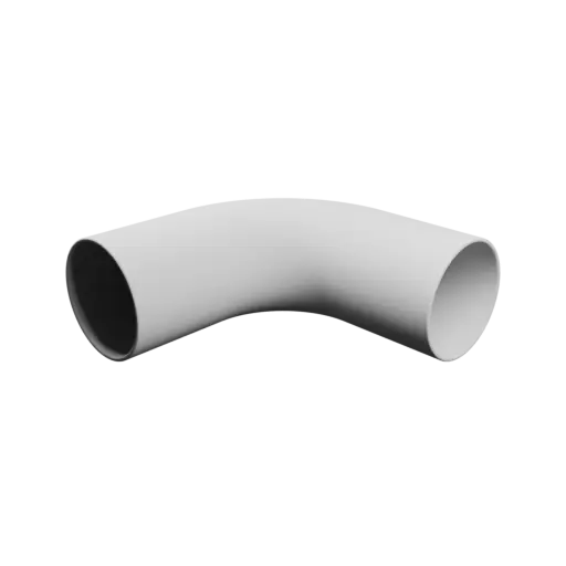 Pipe elbow STL 3D file 90° ⌀OD: 30 mm ⌀ID: 28 mm thickness: 1 mm