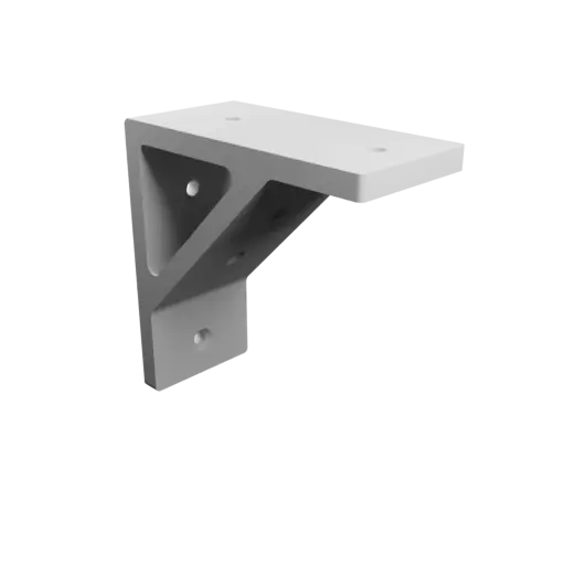Shelf bracket 110×110 mm STL file, thickness 8 mm, hole diameter 6 mm