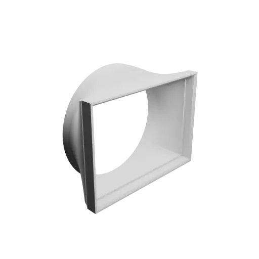Round-to-Rectangular Tube Adapter STL file ⌀110 mm to 119×85 mm, thickness 3 mm
