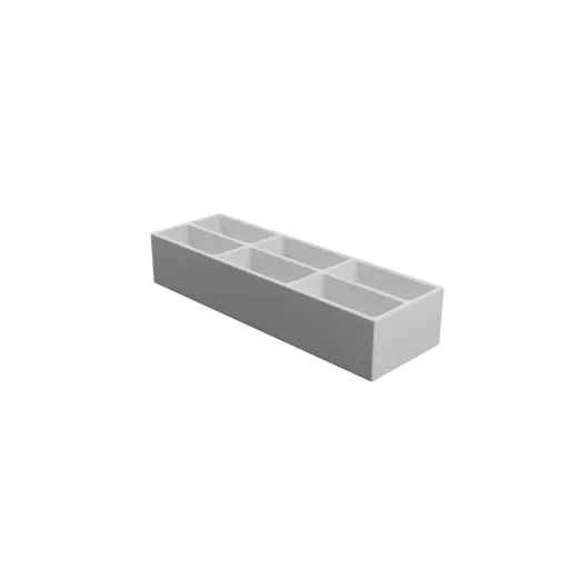 Multi-compartment box STL 3D file: 6 compartments of 45×20×25 mm