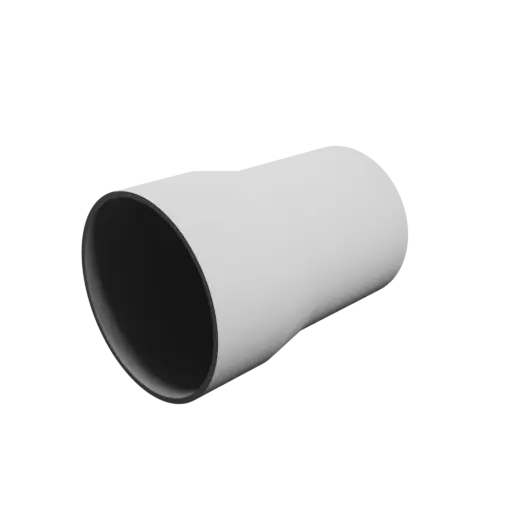 Tube adapter STL 3D file ⌀ 70–62 mm (Length: 100 mm)