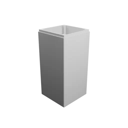 Enclosure with screw-mounted lid STL file: 86×86×179 mm