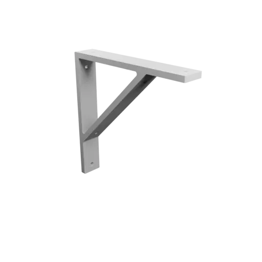 Shelf bracket 250×250 mm STL file, thickness 10 mm, hole diameter 6 mm