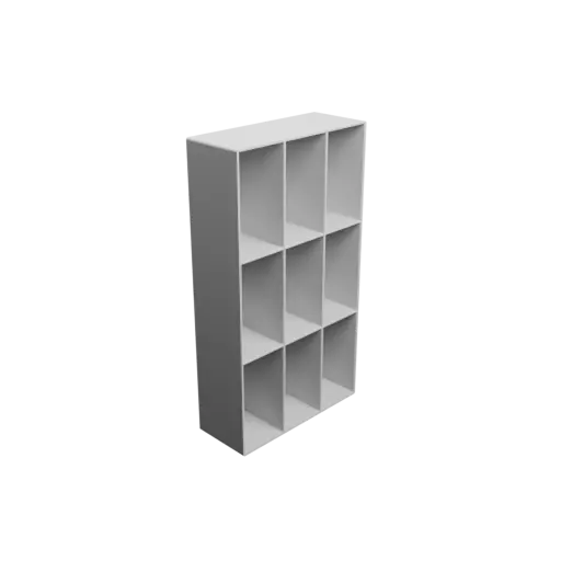 Small parts organizer with 9 drawers 40×80×50 mm STL 3D file, thickness: 2 mm