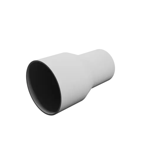 Tube adapter STL file ⌀ 77–57 mm (Length: 125 mm)