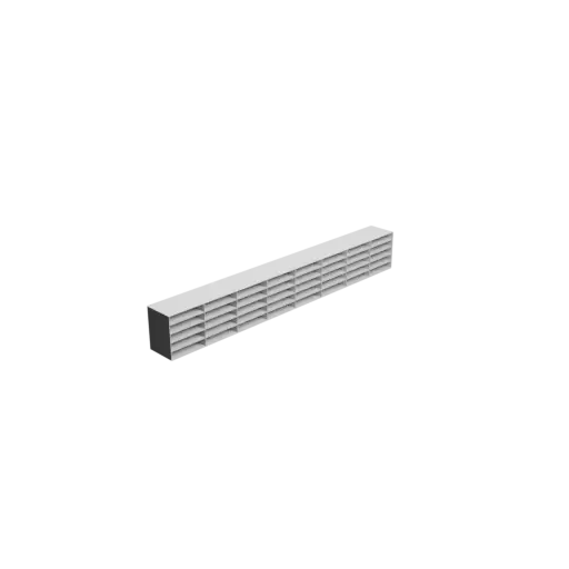 Small parts organizer with 40 drawers 150×30×120 mm STL 3D file, thickness: 2 mm