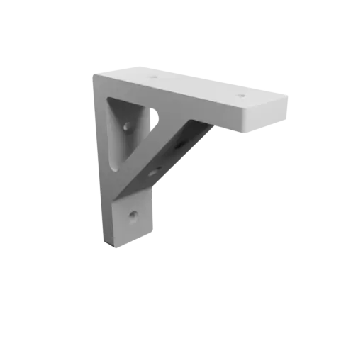 Support bracket 100×100 mm STL file, thickness 10 mm, hole diameter 5 mm