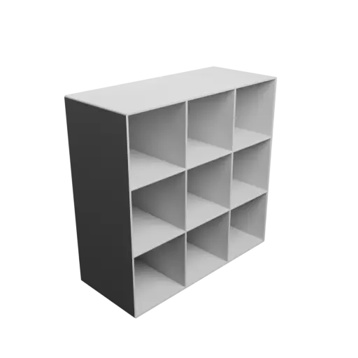 Small parts organizer with 9 drawers 60×60×80 mm STL file, thickness: 2 mm