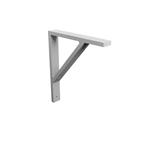 Shelf bracket 200×230 mm STL 3D file, thickness 10 mm, hole diameter 5 mm