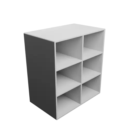 Small parts organizer with 6 drawers 61×45×80 mm STL file, thickness: 3 mm