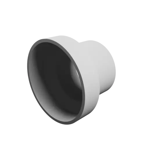 Tube adapter STL 3D file ⌀ 110–80 mm (Length: 78 mm)