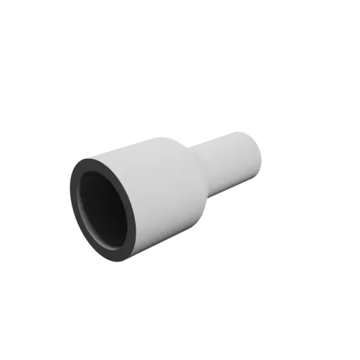 Tube adapter STL 3D file ⌀ 17–10 mm (Length: 35 mm)