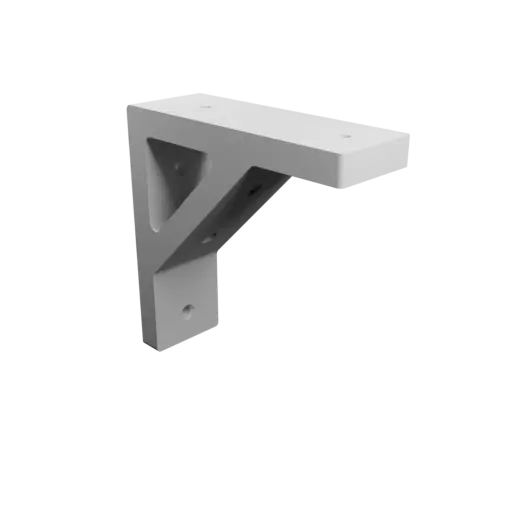 L-bracket 120×120 mm STL 3D file, thickness 12 mm, hole diameter 5 mm