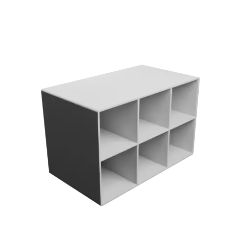 Small parts organizer with 6 drawers 40×40×75 mm STL 3D file, thickness: 2 mm