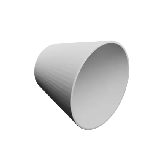 Pot STL 3D file, inner: base Ø50 mm, top Ø80 mm, height 70 mm - wall thickness 2 mm