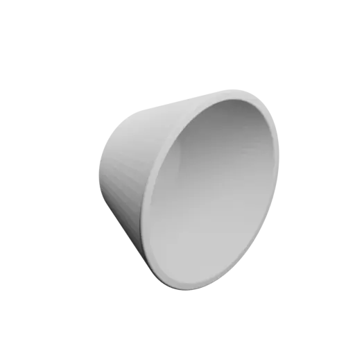 Bowl STL 3D file, inner: base Ø70 mm, top Ø120 mm, height 70 mm - wall thickness 6 mm