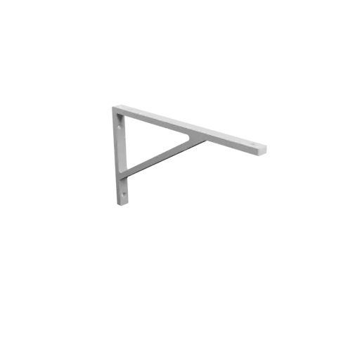Angle bracket 250×150 mm STL file, thickness 8 mm, hole diameter 6 mm