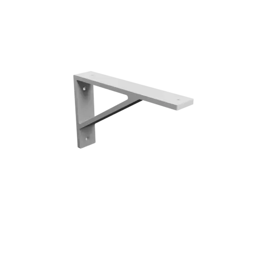 Right-angle bracket 240×150 mm STL 3D file, thickness 8 mm, hole diameter 6 mm