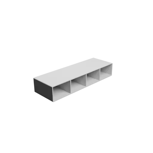 Small parts organizer with 4 drawers 48×32×65 mm STL file, thickness: 2 mm