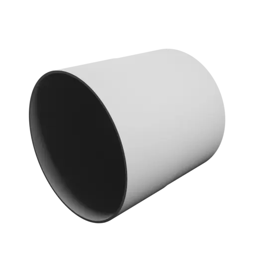 Tube adapter STL file ⌀ 125–124 mm (Length: 125 mm)