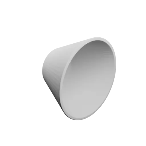 Pot STL file, inner: base Ø40 mm, top Ø80 mm, height 50 mm - wall thickness 3 mm