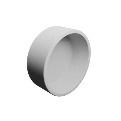 Pot STL 3D file, inner: base Ø100 mm, top Ø100 mm, height 40 mm - wall thickness 6 mm