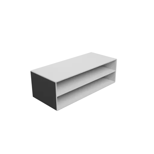 Small parts organizer with 2 drawers 148×20×60 mm STL file, thickness: 2 mm