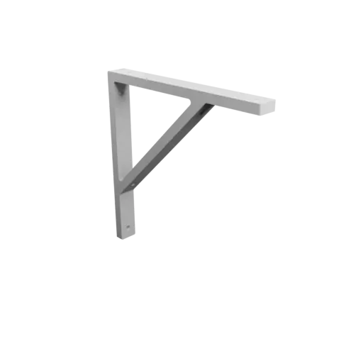 Support bracket 250×250 mm STL file, thickness 12 mm, hole diameter 5 mm