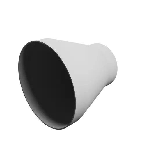 Tube adapter STL file ⌀ 158–96 mm (Length: 152 mm)