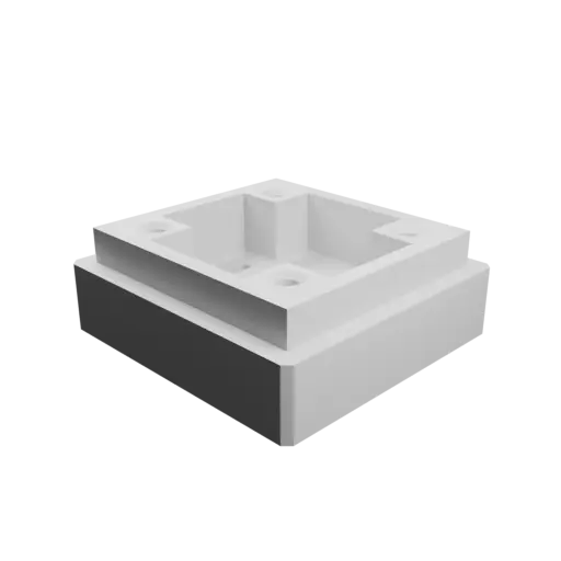 Enclosure with screw-mounted lid STL file: 42×40×20 mm (with ventilation on the lid and under the enclosure)