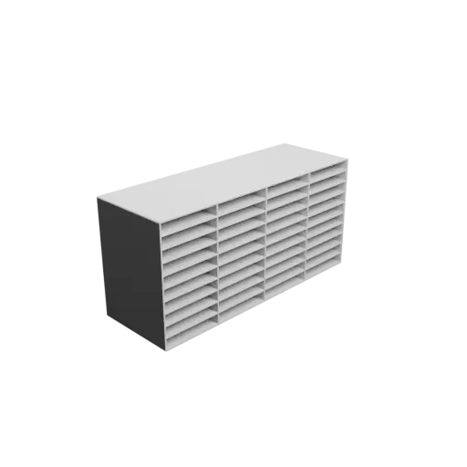 Small parts organizer with 40 drawers 70×10×100 mm STL file, thickness: 2 mm
